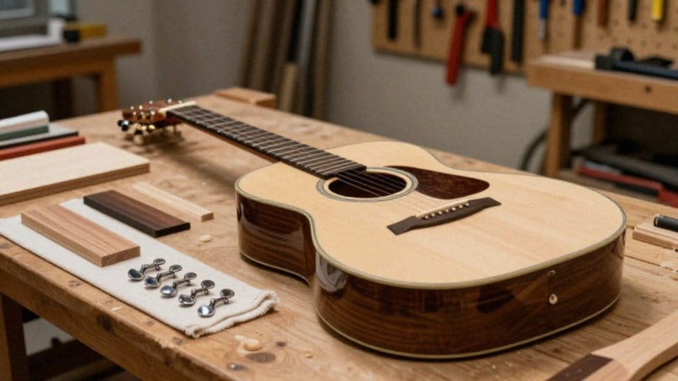 Z czego zbudowana jest gitara akustyczna 4/4?