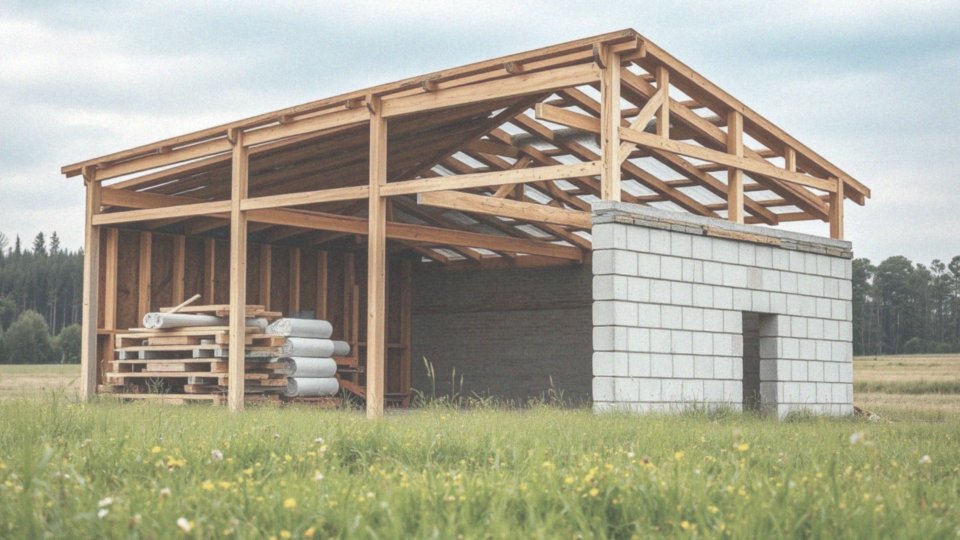Jakie materiały można użyć do budowy budynku gospodarczego 70 m² bez pozwolenia?